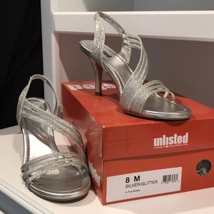 Silver Glitter heels